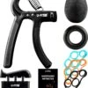 U-Fit One 7 Delige Handtrainer Set - Verstelbare Handgrip - Handknijper - Knijphalter - Stressbal - Vingertrainer - Onderarm Trainer -Fitnessapparatuur Serie Winkel 1001x1200 3