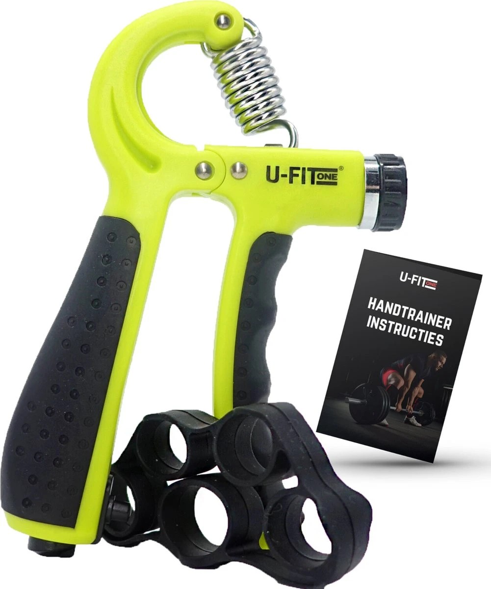 U-Fit One Teller Handtrainer 10 tot 60kg - Verstelbare Handgrip - Handknijper - Vingertrainer - Onderarm Grip Trainer - Lime Green U-Fit One Teller Handtrainer 10 Tot 60kg - Verstelbare Handgrip - Handknijper - Vingertrainer - Onderarm Grip Trainer - Lime Green -Fitnessapparatuur Serie Winkel 1001x1200 4