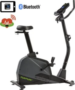 Tunturi Star Fit E100 HR I Plus Hometrainer - Ergometer - Fitnessfiets - Bluetooth - 21 Trainingsprogramma's - 16 Weerstandniveaus - Kleur: Zwart -Fitnessapparatuur Serie Winkel 1004x1200