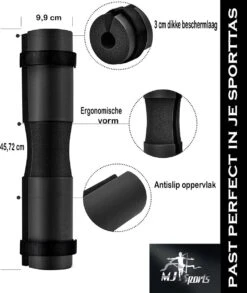MJ Sports Premium Barbell Pad - Nekbeschermer - Barpad - Nekkussen - Squats - Hip Thrusts - Fitness - Zwart 8 MJ Sports Premium Barbell Pad - Nekbeschermer - Barpad - Nekkussen - Squats - Hip Thrusts - Fitness - Zwart -Fitnessapparatuur Serie Winkel 1010x1200 6