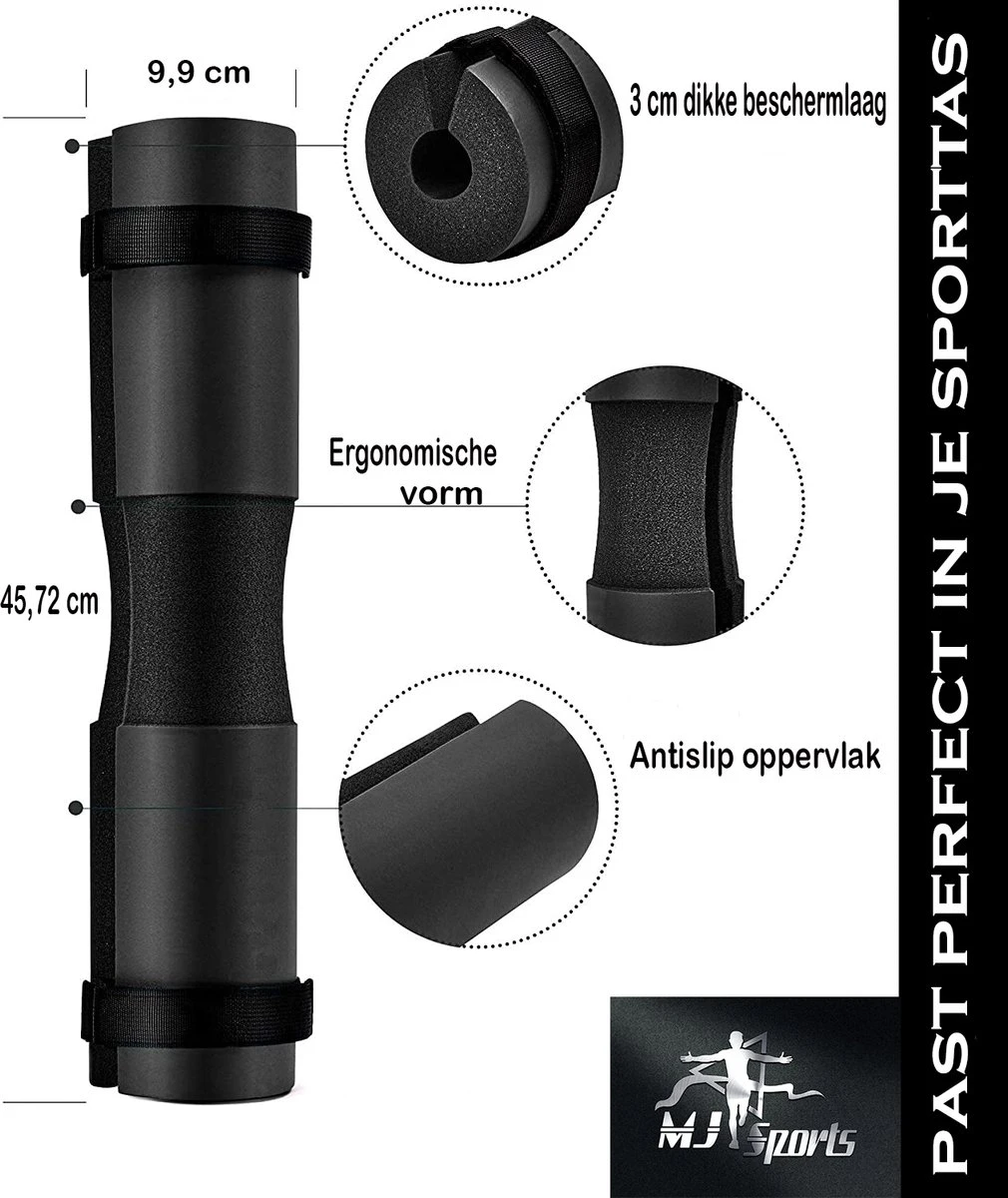 MJ Sports Premium Barbell Pad - Nekbeschermer - Barpad - Nekkussen - Squats - Hip Thrusts - Fitness - Zwart MJ Sports Premium Barbell Pad - Nekbeschermer - Barpad - Nekkussen - Squats - Hip Thrusts - Fitness - Zwart -Fitnessapparatuur Serie Winkel 1010x1200 6