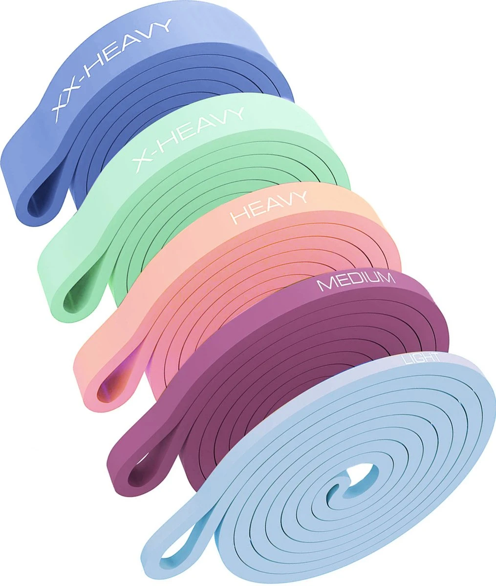 U Fit One® 5 Weerstandsbanden Set - Resistance band set - Pull up bands - Power bands - 5 verschillende Weerstanden -Fitness & Crossfit elastiek - Powerlifting banden - Home workout - Stretch bands - ufitone U Fit One® 5 Weerstandsbanden Set - Resistance Band Set - Pull Up Bands - Power Bands - 5 Verschillende Weerstanden -Fitness & Crossfit Elastiek - Powerlifting Banden - Home Workout - Stretch Bands - Ufitone -Fitnessapparatuur Serie Winkel 1015x1200 2