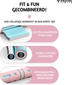 Breaking Limits Fitness Hoelahoep Voor Volwassenen – Gemaakt Van Roestvrij Staal, Zachte Foam En Anti-Zweet Buitenlaag – Sport Hoepel – Hula Hoop/ Weight Hoop – HoolaHoop – Roze – 94CM + 1 Tot 8 KG -Fitnessapparatuur Serie Winkel 1023x1200 3