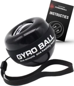 U-Fit One PowerBall Met Autostart - Forceball - WristBall - Spinner - Handtrainer - Polstrainer - Stressbal - Zwart