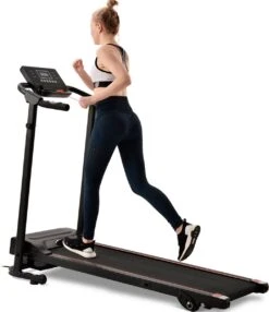 YJZQ Opvouwbare Loopband Voor Thuis - 1.5HP Elektrisch Gemotoriseerde Loopband Running Exercise Machine Met LCD-scherm -1-12KM / H - 12 Programma's Met Telefoonhouder Voor Home Gym Fitness Workout Jogging Walking-Black -Fitnessapparatuur Serie Winkel 1036x1200 3