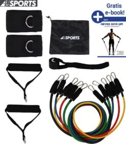 Weerstandsbanden Set - 11-delige Set - Resistance Band - Fitness Elastiek Set - Muscle Bands Elastic - Met Handvatten 10 Weerstandsbanden Set - 11-delige Set - Resistance Band - Fitness Elastiek Set - Muscle Bands Elastic - Met Handvatten -Fitnessapparatuur Serie Winkel 1047x1200 3
