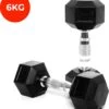 Core Power Hexa Dumbells Set - 2x 6 Kg - Gewichten Met Rubber Coating En Verchroomde Grip - Geschikt Voor Professioneel Gebruik, CrossFit En Thuis Fitness - Verkrijgbaar Van 1 Tm 25 Kg -Fitnessapparatuur Serie Winkel 1049x1200 2