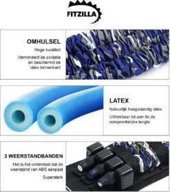 FITZILLA - Weerstandsband - Fitness Elastiek - Resistance Band - Tot 60kg - Halter - Opbergtas -Fitnessapparatuur Serie Winkel 1062x1200 7