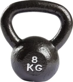 VirtuFit Gietijzeren Kettlebell Pro - Gewichten - 8 Kg - Zwart - Kettle Bell