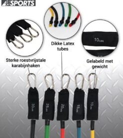 Weerstandsbanden Set - 11-delige Set - Resistance Band - Fitness Elastiek Set - Muscle Bands Elastic - Met Handvatten 14 Weerstandsbanden Set - 11-delige Set - Resistance Band - Fitness Elastiek Set - Muscle Bands Elastic - Met Handvatten -Fitnessapparatuur Serie Winkel 1071x1200