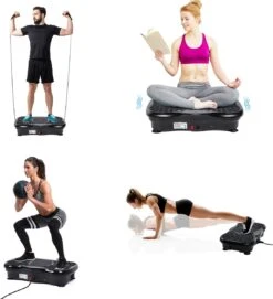 EVOLAND - Trilplaat Fitness Met Bluetooth Speaker - Ibration Plate Met 99 Snelheden En 5 Programma's - Incl Stretchbands En USB Port - Antislip Rubber - Trainingsapparatuur Voor Fitness En Uithoudingstraining -Fitnessapparatuur Serie Winkel 1092x1200