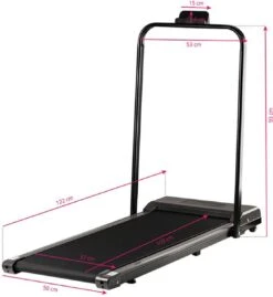 Opvouwbare Loopband - Loopband Elektrisch - Sport - Staal/ABS-kunststof - Zwart - 103x50x93 Cm 4 Opvouwbare Loopband - Loopband Elektrisch - Sport - Staal/ABS-kunststof - Zwart - 103x50x93 Cm -Fitnessapparatuur Serie Winkel 1103x1200