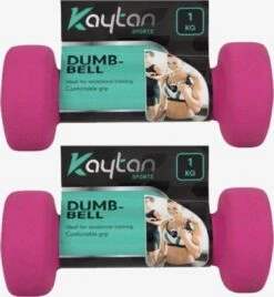 Zachte Dumbbells Pink | Dumbbell Set | 2x 1kg | Dumbells 1 Kilogram | Roze | Arm Oefeningen | Thuis Gym