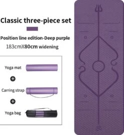 Fuegobird TPE Yoga Mat - Purper - 183 X 61 X 0.6 Cm -Fitnessapparatuur Serie Winkel 1108x1200