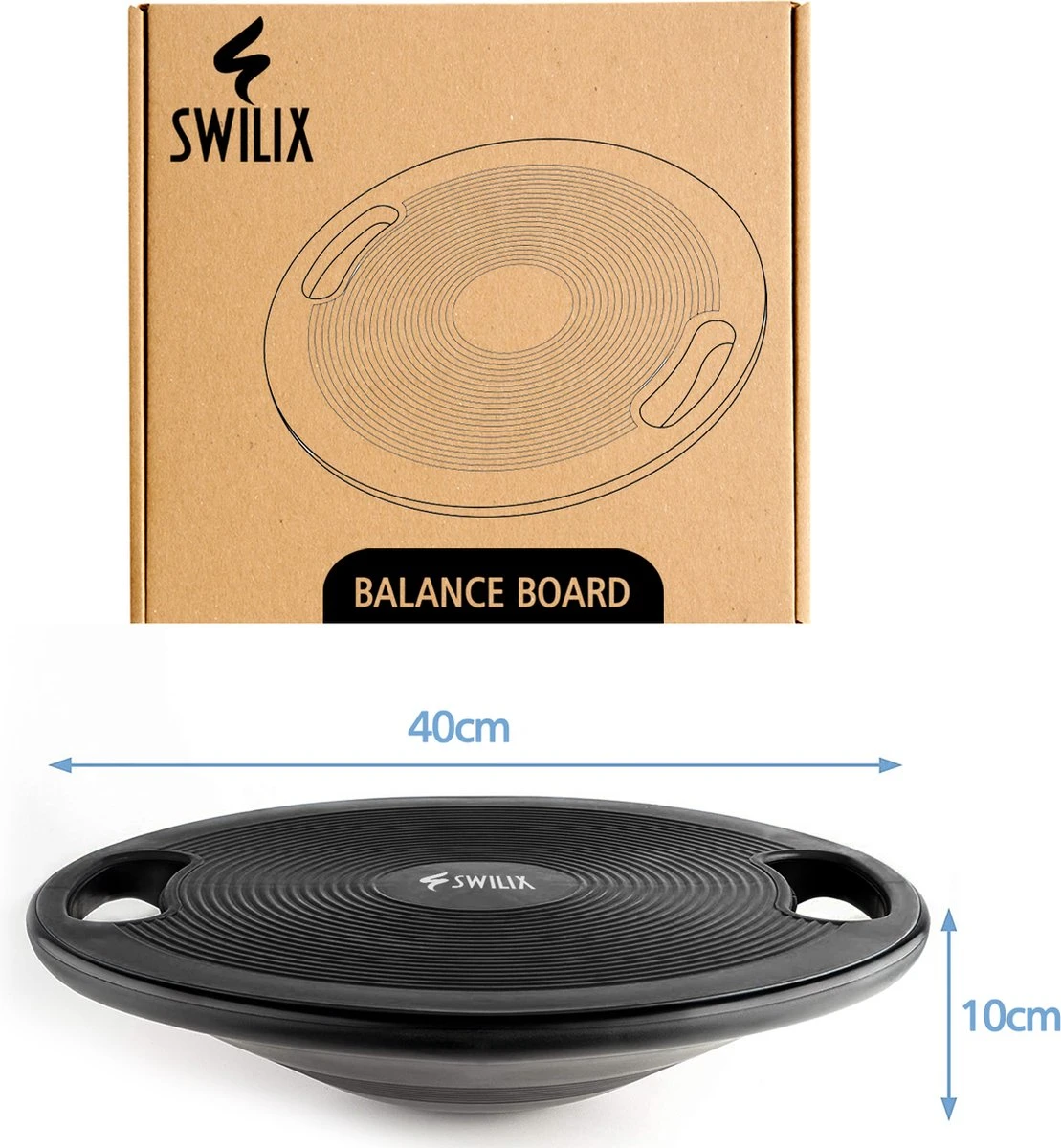 Swilix ® Balance Board - Balansbord Ø40 cm - Balanstrainer met 2 Handgrepen - Zwart Swilix ® Balance Board - Balansbord Ø40 Cm - Balanstrainer Met 2 Handgrepen - Zwart -Fitnessapparatuur Serie Winkel 1109x1200 2