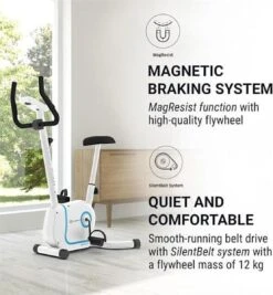 Klarfit Myon Cycle Hometrainer - Fitness Fiets - 8 Standen - Cardio Bike Met Trainingscomputer - Magnetisch Remsysteem - 12kg Vliegwielmassa - SmartCardio Studio Met Tablethouder En Kinomap-app -Fitnessapparatuur Serie Winkel 1109x1200