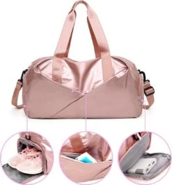 Merkloos Pink Gloss Duffel Bag | Medium Dames Sport Tas | 30 Liter - Roze 7 Merkloos Pink Gloss Duffel Bag | Medium Dames Sport Tas | 30 Liter - Roze -Fitnessapparatuur Serie Winkel 1118x1200 1