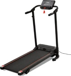 YJZQ Opvouwbare Loopband Voor Thuis - 1.5HP Elektrisch Gemotoriseerde Loopband Running Exercise Machine Met LCD-scherm -1-12KM / H - 12 Programma's Met Telefoonhouder Voor Home Gym Fitness Workout Jogging Walking-Black -Fitnessapparatuur Serie Winkel 1123x1200 2