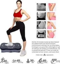 EVOLAND - Trilplaat Fitness Met Bluetooth Speaker - Ibration Plate Met 99 Snelheden En 5 Programma's - Incl Stretchbands En USB Port - Antislip Rubber - Trainingsapparatuur Voor Fitness En Uithoudingstraining -Fitnessapparatuur Serie Winkel 1124x1200