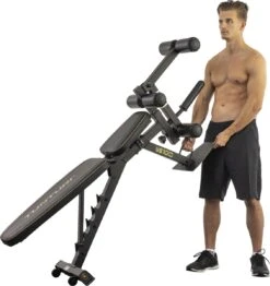 Tunturi Centuri UB100 Halterbank Verstelbaar - Fitnessbank Belastbaar Tot 200kg - Trainingsbank, Buikspierbank & Leg Extension In één -Fitnessapparatuur Serie Winkel 1130x1200 2