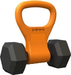 MJ Sports Premium Dumbbell To Kettlebell Grip - Dumbbell Naar Kettlebell Verstelbaar - Dumbbells - Kettlebells - Gewichten - Fitness - One Size - Oranje