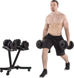 Tunturi Verstelbare Halterset - Dumbbellset - Selector Dumbbell - Dumbbells - Halters - 2,5kg Tot 25kg - Incl. Gratis Fitness App -Fitnessapparatuur Serie Winkel 1139x1200 3