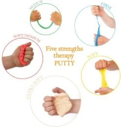 Sensory Tactile Theraputty Therapy Putty Multi Pack 5 Kleuren / 5 Sterktes - Handtrainer - Oefenklei - Kneedpasta -Fitnessapparatuur Serie Winkel 1143x1200 4