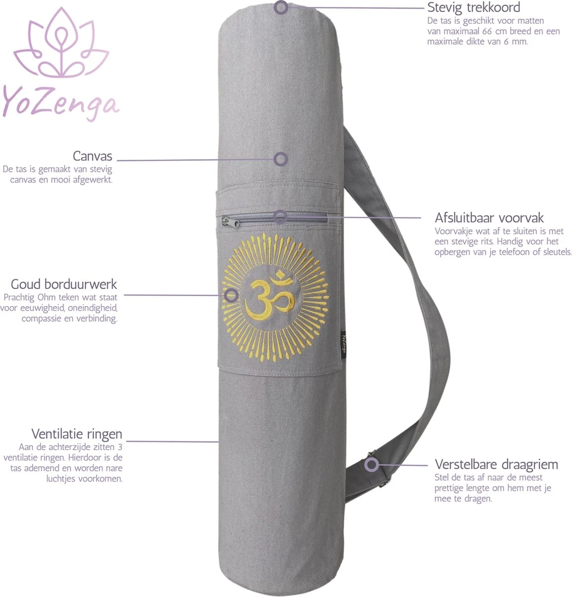 YoZenga yogatas | Ohm Sandy Grey met trekkoord | Sporttas | Yoga koker tas YoZenga Yogatas | Ohm Sandy Grey Met Trekkoord | Sporttas | Yoga Koker Tas -Fitnessapparatuur Serie Winkel 1150x1200 8