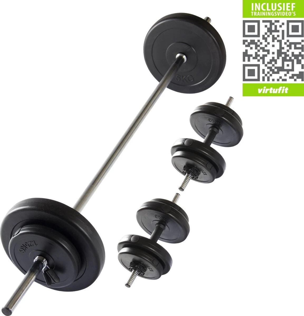 VirtuFit Verstelbare Halterset - Dumbbellset - 30,5 kg - Zwart VirtuFit Verstelbare Halterset - Dumbbellset - 30,5 Kg - Zwart -Fitnessapparatuur Serie Winkel 1153x1200 7