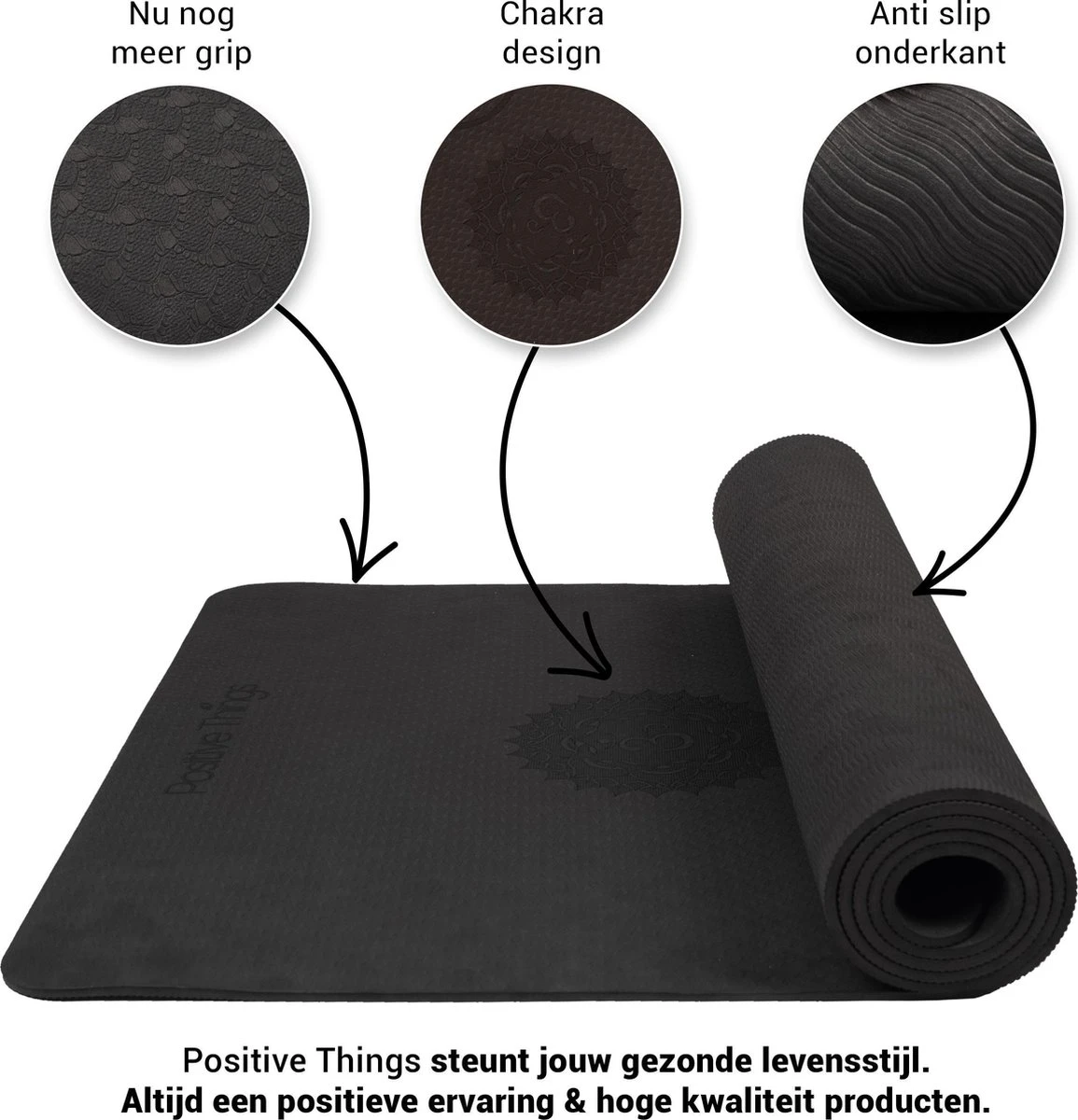 Yoga Mat Sportmat Fitnessmat Antislip Duurzaam Met Yoga lessen - Zwart Yoga Mat Sportmat Fitnessmat Antislip Duurzaam Met Yoga Lessen - Zwart -Fitnessapparatuur Serie Winkel 1155x1200 4