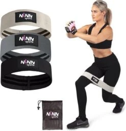 PANTHER Resistance Bands (set Van 3) - Zwart/Grijs/Lichtgrijs - Bootybands - Weerstandsband - Resistance Bands- Fitnessband