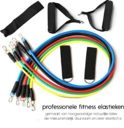 Eldur® Weerstandsbanden Set - 11-delige Set - Resistance Bands - Fitness Elastiek Set -Fitnessapparatuur Serie Winkel 1157x1200 6