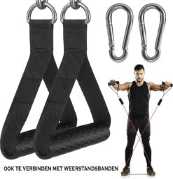 MJ Sports Premium Strap Handles Inclusief 2 Karabijnhaken - Handvatten Set - Voor Krachtstations En Weerstandsbanden - Cable Crossover - Fitness - Handgrepen Met D-ring - Zwart -Fitnessapparatuur Serie Winkel 1158x1200 1