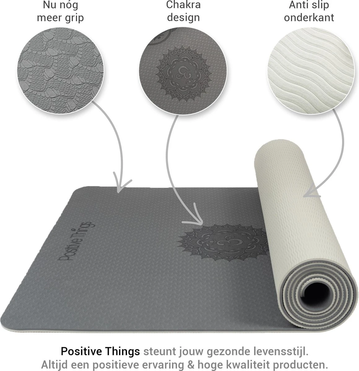 Yoga Mat Sportmat Fitnessmat Antislip Duurzaam Met Yoga lessen - Grijs Yoga Mat Sportmat Fitnessmat Antislip Duurzaam Met Yoga Lessen - Grijs -Fitnessapparatuur Serie Winkel 1159x1200 2