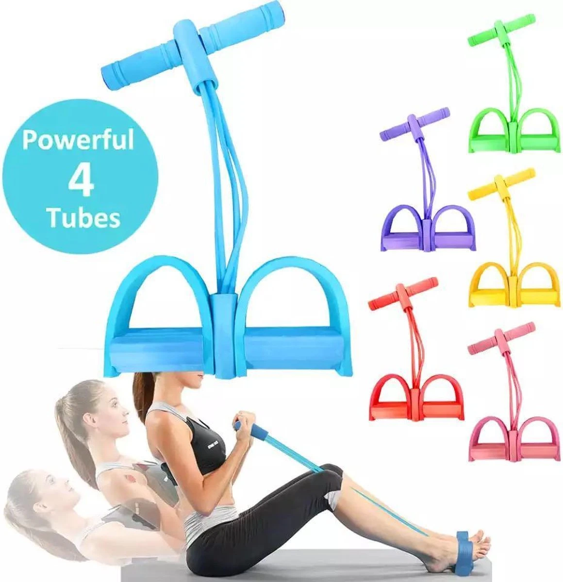 Fitness bands- home trainer- Fitness pedaal trainer- Body Workout- Thuis Sporten - Resistance band set- Buikspieren, armen en Benen trainen- Blauw Fitness Bands- Home Trainer- Fitness Pedaal Trainer- Body Workout- Thuis Sporten - Resistance Band Set- Buikspieren, Armen En Benen Trainen- Blauw -Fitnessapparatuur Serie Winkel 1160x1200 4