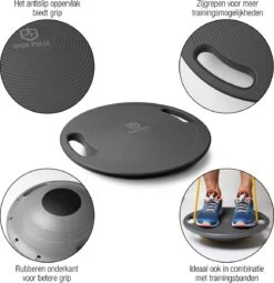 High Pulse Balance Board Incl. Oefenposter - Innovatief Wiebelbord Met Handgrepen Voor Het Trainen Van Evenwicht, Coördinatie En Kracht - Ook Geschikt Voor Fysiotherapie & Revalidatie (Ø 40 Cm | Zwart) 3 High Pulse Balance Board Incl. Oefenposter - Innovatief Wiebelbord Met Handgrepen Voor Het Trainen Van Evenwicht, Coördinatie En Kracht - Ook Geschikt Voor Fysiotherapie & Revalidatie (Ø 40 Cm | Zwart) -Fitnessapparatuur Serie Winkel 1161x1200 3