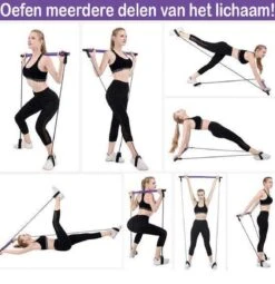 Merkloos Pilates Sticks - Professionele Fitness Bar - Pilates Stick - Yoga Stok - Pilates Set - Weerstandsbanden - Pilates Bar - Full Body Workout - Thuis Gym - Fitness Elastiek - Gymstick -Fitnessapparatuur Serie Winkel 1161x1200 5