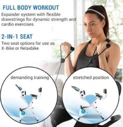 CAPITAL SPORTS Azura M3 Pro Hometrainer - Cardio Fiets - Fitness Trainer - X Bike Of Relaxbike - Magneetweerstand 8 Standen - Tablethouder - Expandersysteem -Fitnessapparatuur Serie Winkel 1164x1200 1