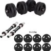 ECGSPOR Verstelbare Dumbbells - 2 X 10 Kg - Halterset / Dumbbell Set 20 Kg - Zwart -Fitnessapparatuur Serie Winkel 1165x1200 4