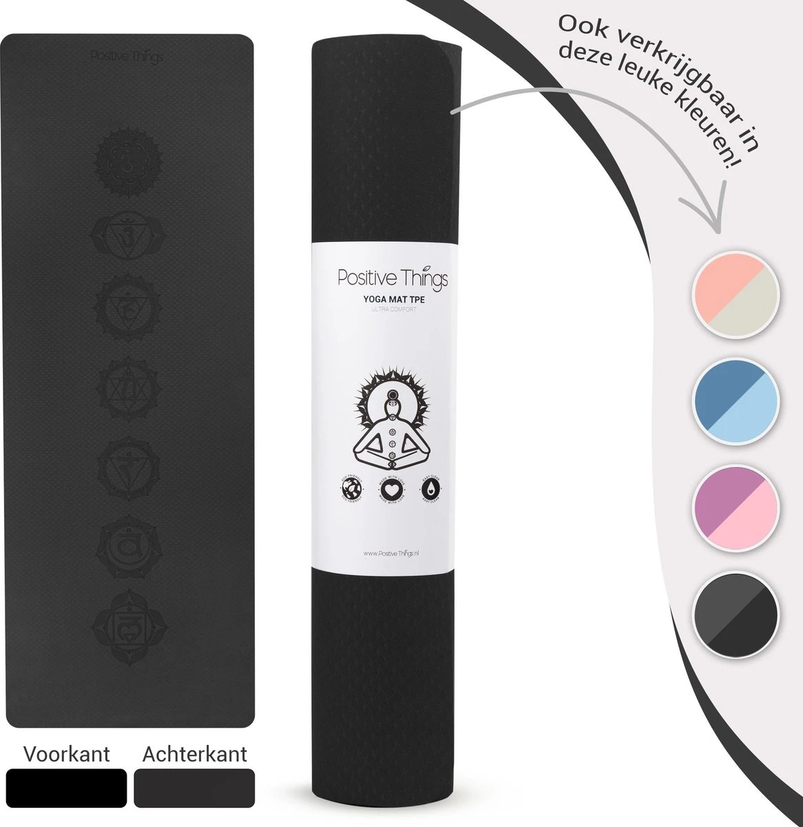 Yoga Mat Sportmat Fitnessmat Antislip Duurzaam Met Yoga lessen - Zwart Yoga Mat Sportmat Fitnessmat Antislip Duurzaam Met Yoga Lessen - Zwart -Fitnessapparatuur Serie Winkel 1166x1200 8