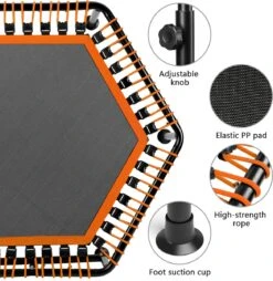 FOXSPORT Trampoline - Jump - Fitness - Volwassene Of Kindertrampoline - Met Telefoonhouder - Fitness Trampoline Met Handvat - Mini Trampoline - Kleine Trampoline - Sport Trampoline - Inclusief Handgrip - Fitnesstrampolines - Vereist Montage - 123 Cm 7 FOXSPORT Trampoline - Jump - Fitness - Volwassene Of Kindertrampoline - Met Telefoonhouder - Fitness Trampoline Met Handvat - Mini Trampoline - Kleine Trampoline - Sport Trampoline - Inclusief Handgrip - Fitnesstrampolines - Vereist Montage - 123 Cm -Fitnessapparatuur Serie Winkel 1169x1200 2