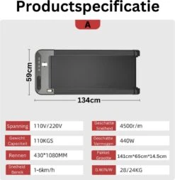 Merkloos Wandelband- Loopband Inklapbaar Met App- Walking Pad Extra Compact- Loopband Bureau-Zwart -Fitnessapparatuur Serie Winkel 1171x1200 1