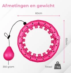 Nuvance - Verstelbare Fitness Hoelahoep Met Gewicht - Voor Volwassenen En Kinderen - Weighted Hula Hoop - Smart Hoepel - Roze -Fitnessapparatuur Serie Winkel 1171x1200 11