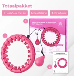 Nuvance - Verstelbare Fitness Hoelahoep Met Gewicht - Voor Volwassenen En Kinderen - Weighted Hula Hoop - Smart Hoepel - Roze -Fitnessapparatuur Serie Winkel 1171x1200 12