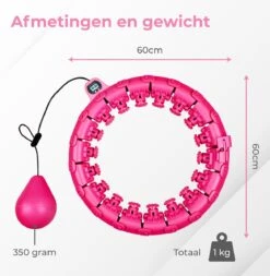 Nuvance - Verstelbare Fitness Hoelahoep - Met Teller En Gewicht - Voor Volwassenen En Kinderen - Weighted Hula Hoop - Smart Hoepel - Roze -Fitnessapparatuur Serie Winkel 1171x1200 9