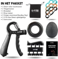 U-Fit One 7 Delige Handtrainer Set - Verstelbare Teller Handgrip - Handknijper - Knijphalter - Stressbal - Vingertrainer - Onderarm Trainer 9 U-Fit One 7 Delige Handtrainer Set - Verstelbare Teller Handgrip - Handknijper - Knijphalter - Stressbal - Vingertrainer - Onderarm Trainer -Fitnessapparatuur Serie Winkel 1174x1200 7
