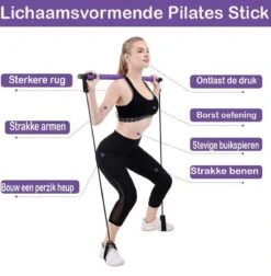 Merkloos Pilates Sticks - Professionele Fitness Bar - Pilates Stick - Yoga Stok - Pilates Set - Weerstandsbanden - Pilates Bar - Full Body Workout - Thuis Gym - Fitness Elastiek - Gymstick -Fitnessapparatuur Serie Winkel 1178x1200 5