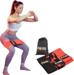 PEACHY Weerstandsbanden - Resistance Bands - Fitness Banden - Booty Bands - Elastiek Banden - Thuis Sporten - Full Body Workout - Sportbanden - Weerstandsband - Set Van 3 Stuks - Gratis Draagtas - 38 Cm