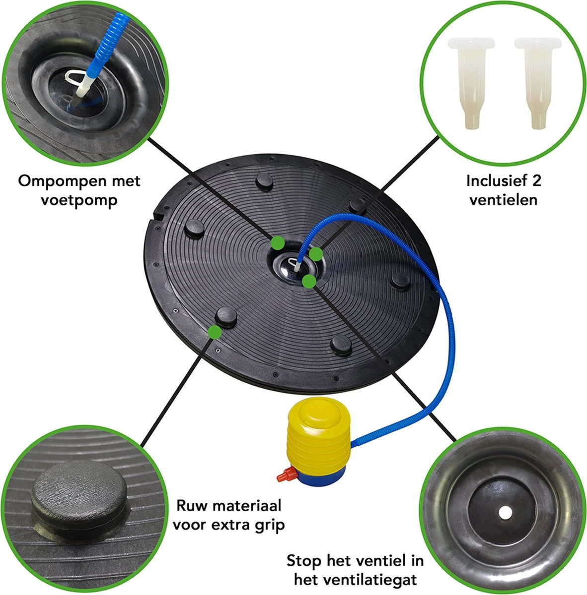 Tunturi Balanstrainer pro met handvatten - Balanskussen met resistance band set - Balansbal incl. meegeleverde voetpomp - Incl. gratis fitness app Tunturi Balanstrainer Pro Met Handvatten - Balanskussen Met Resistance Band Set - Balansbal Incl. Meegeleverde Voetpomp - Incl. Gratis Fitness App -Fitnessapparatuur Serie Winkel 1182x1200 5