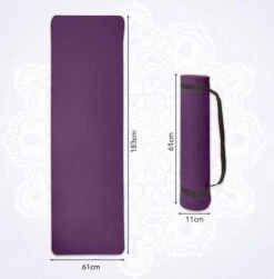 Eco Yoga Mat - Inclusief Draagriem - Fitness Mat Anti Slip - Extra Dik (6 Mm) - 183 X 61 X 0,6 Cm - Paars - Diverse Kleuren - Hoge Korting -Fitnessapparatuur Serie Winkel 1182x1200 9